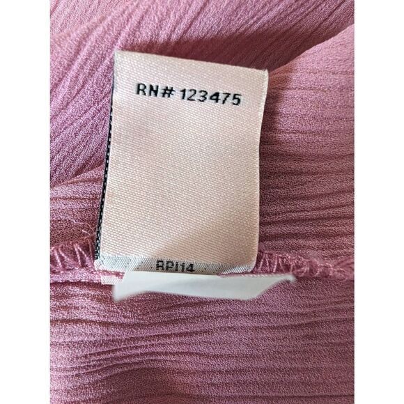 Juicy Couture Blouse Women's Medium Short Sleeve Ruffle Peephole button Back - Picture 7 of 9